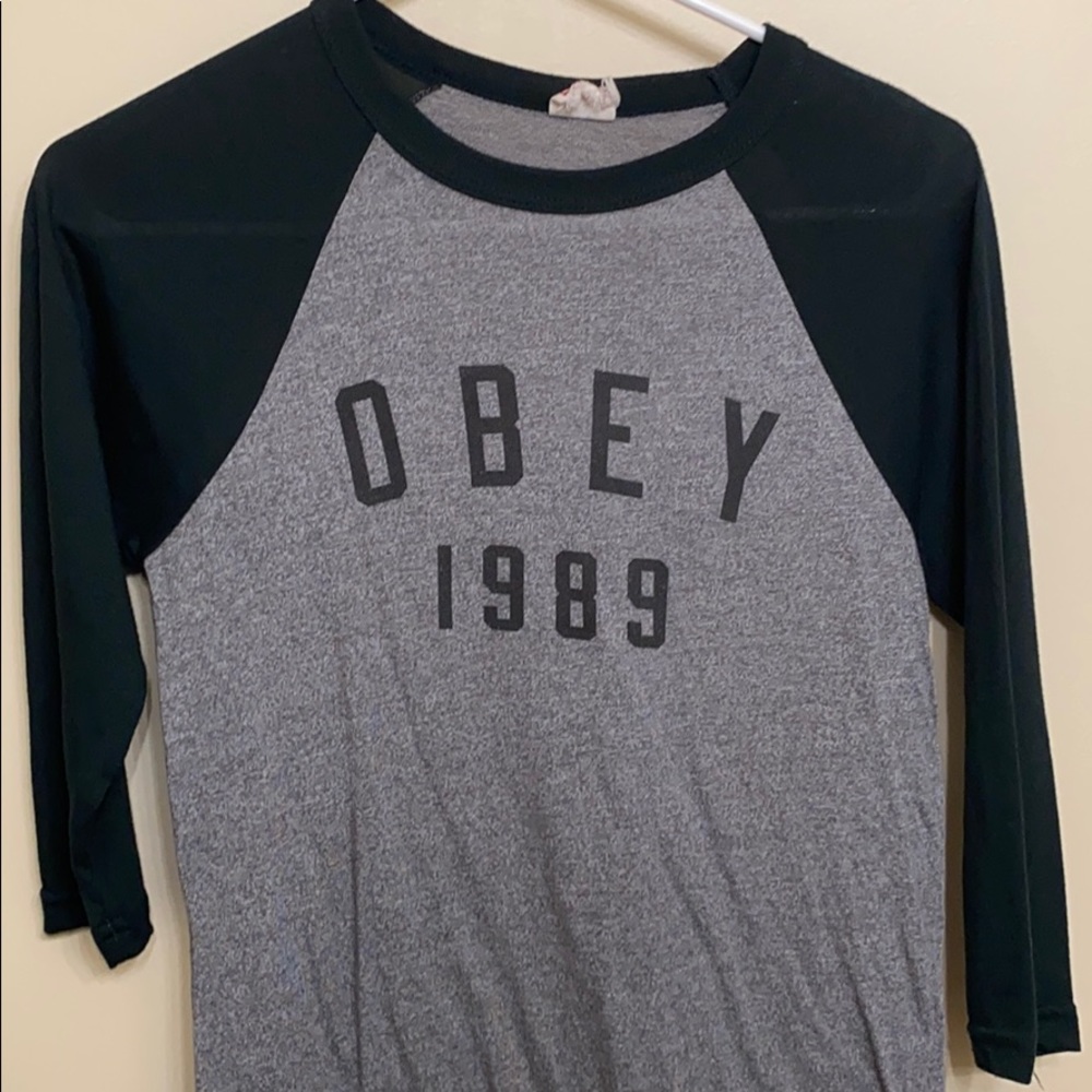 Obey 3/4 sleeve shirt